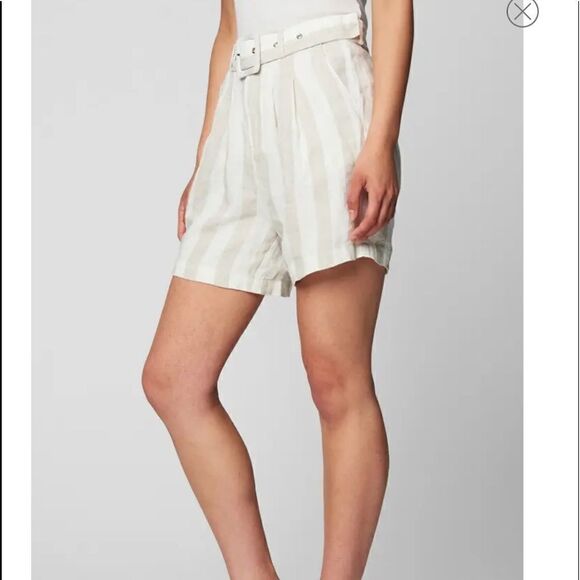 BLANKNYC Belted Striped Linen Shorts.Size 25 - Picture 4 of 14
